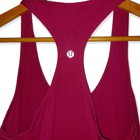 𝅺Lululemon Racerback Cranberry Red Fushia Tank Top Medium 8 - Picture 6 of 8